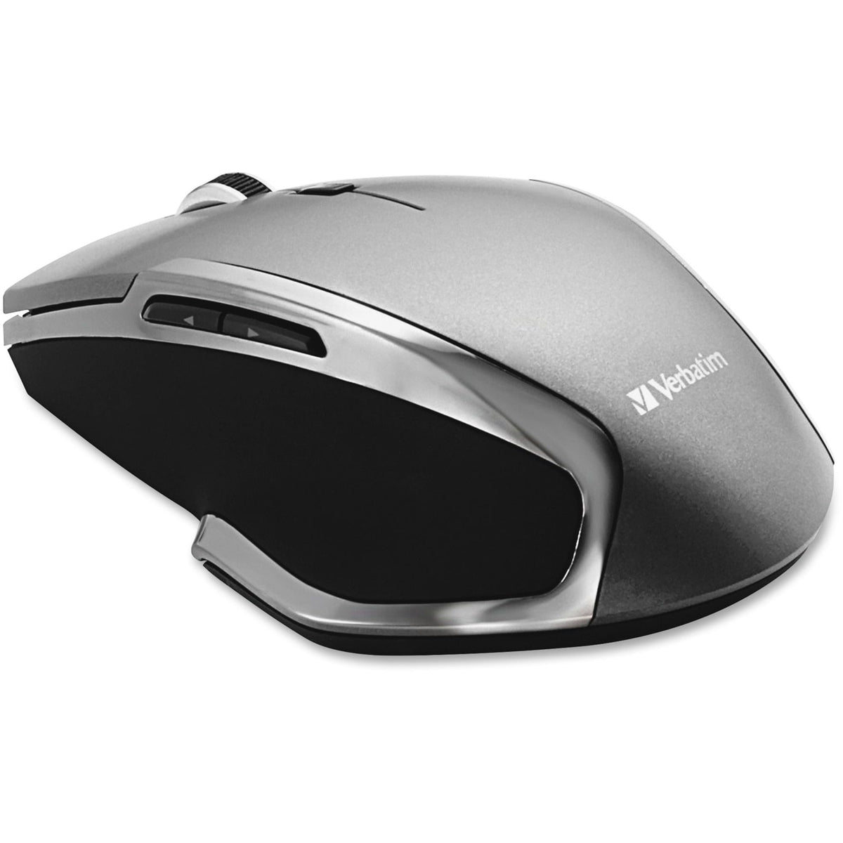 Verbatim Deluxe Wireless Notebook Mouse, 6-Button, Blue LED, Graphite