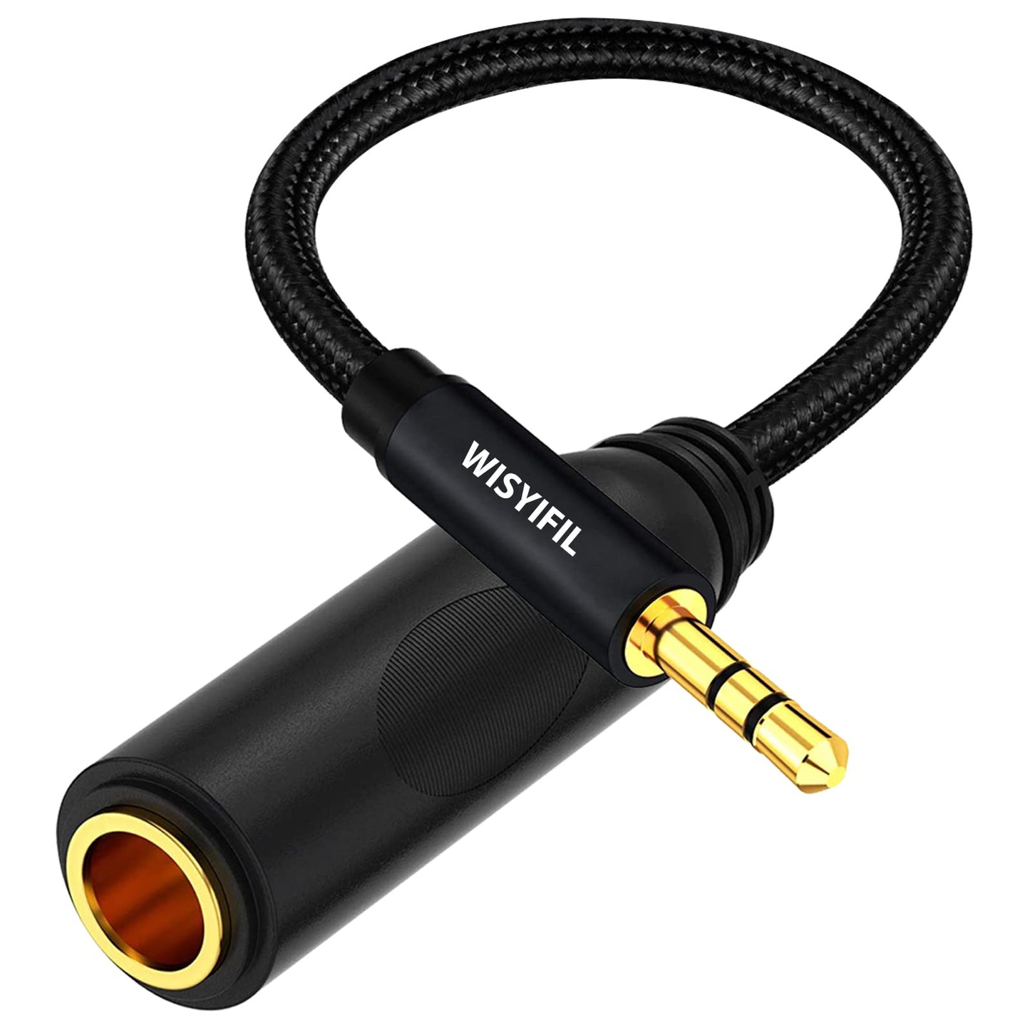 WISYIFIL 1/4 to 3.5mm Headphone Cable Adapter,TRS 6.35mm Female to 3.5mm Male 1/8 to 1/4 Stereo Audio Adapter,for Headphone, Amplifiers, Guitar, Amp