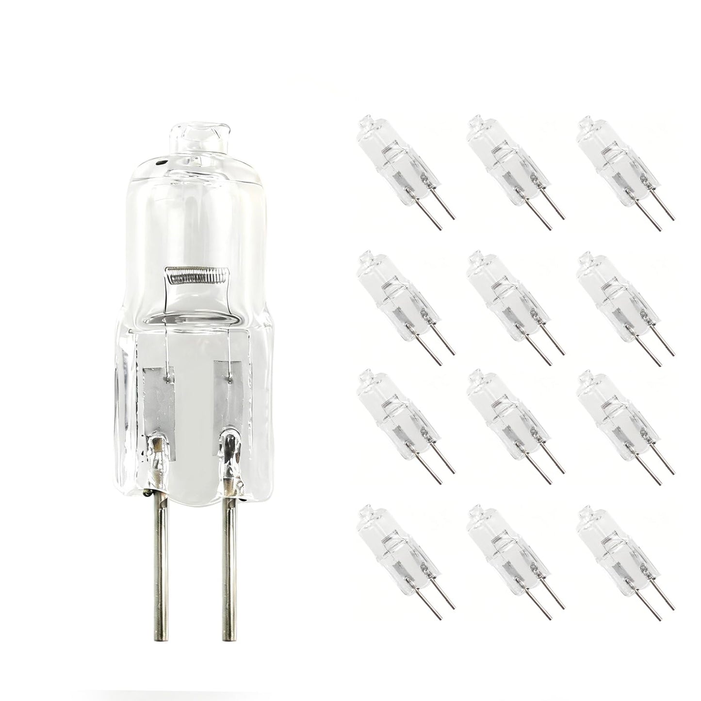 Syeincroe G4 20W 12V Halogen Bulbs 12-Pack, Low Voltage Dimmable for Under Cabinet, Landscape, RV & Marine Lighting