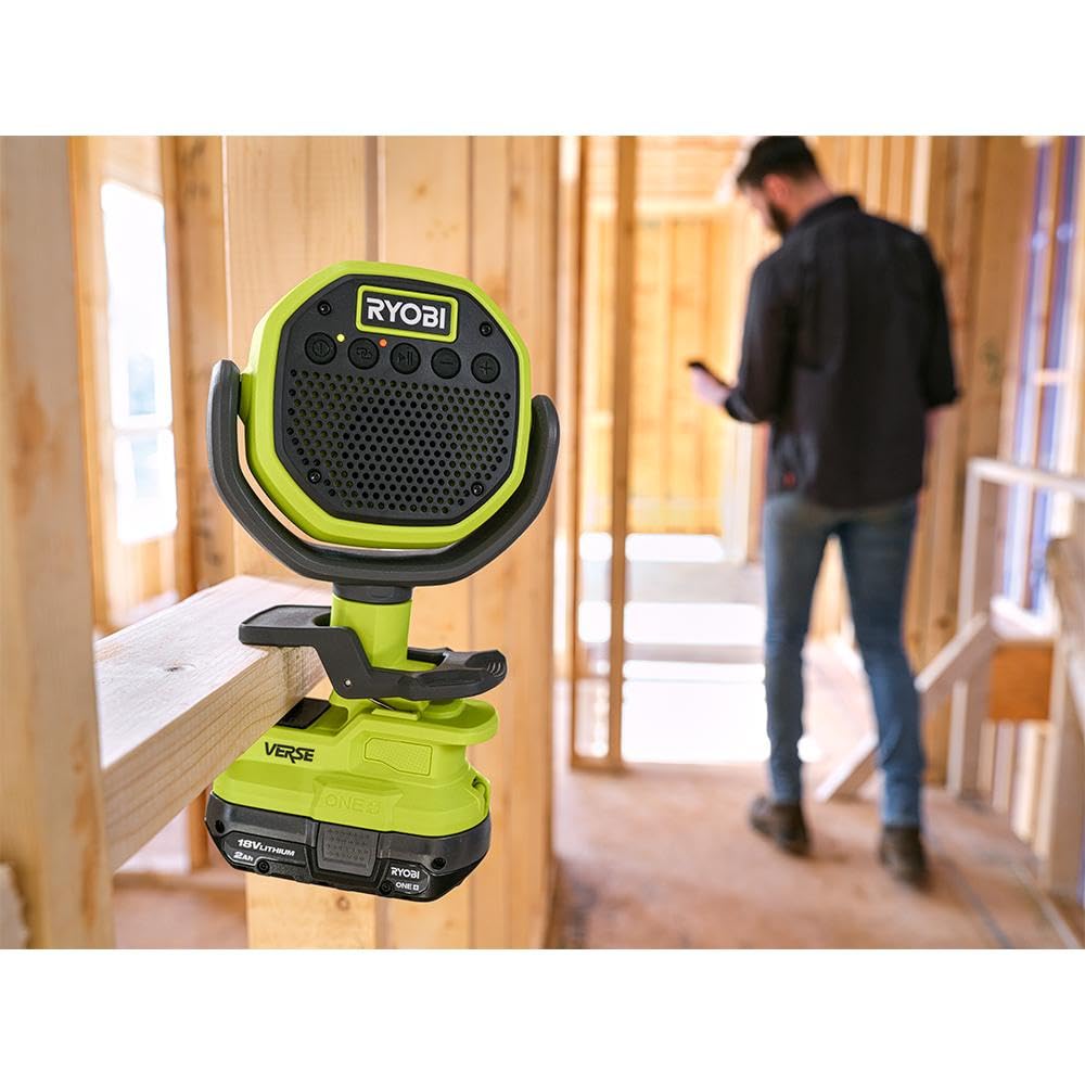 RYOBI 18V ONE+ Verse Clamp Speaker Set Tool Only