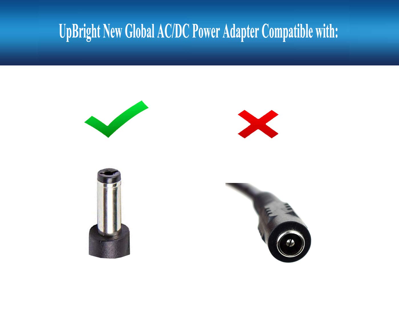 UpBright 24V AC/DC Adapter Compatible with Philips Hue Go 798835 800136 71460 60 7146060C6 HueGo LED Light HF12 HF18 HF24 S018QU2400075 S018QU2400050…