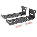 BYMECOST Universal Soundbar Wall Mount Bracket, Metal Soundbar Shelf Compatible with Depth from 3.3"-6.1", Soundbar Mount Under TV or Above TV, Holds