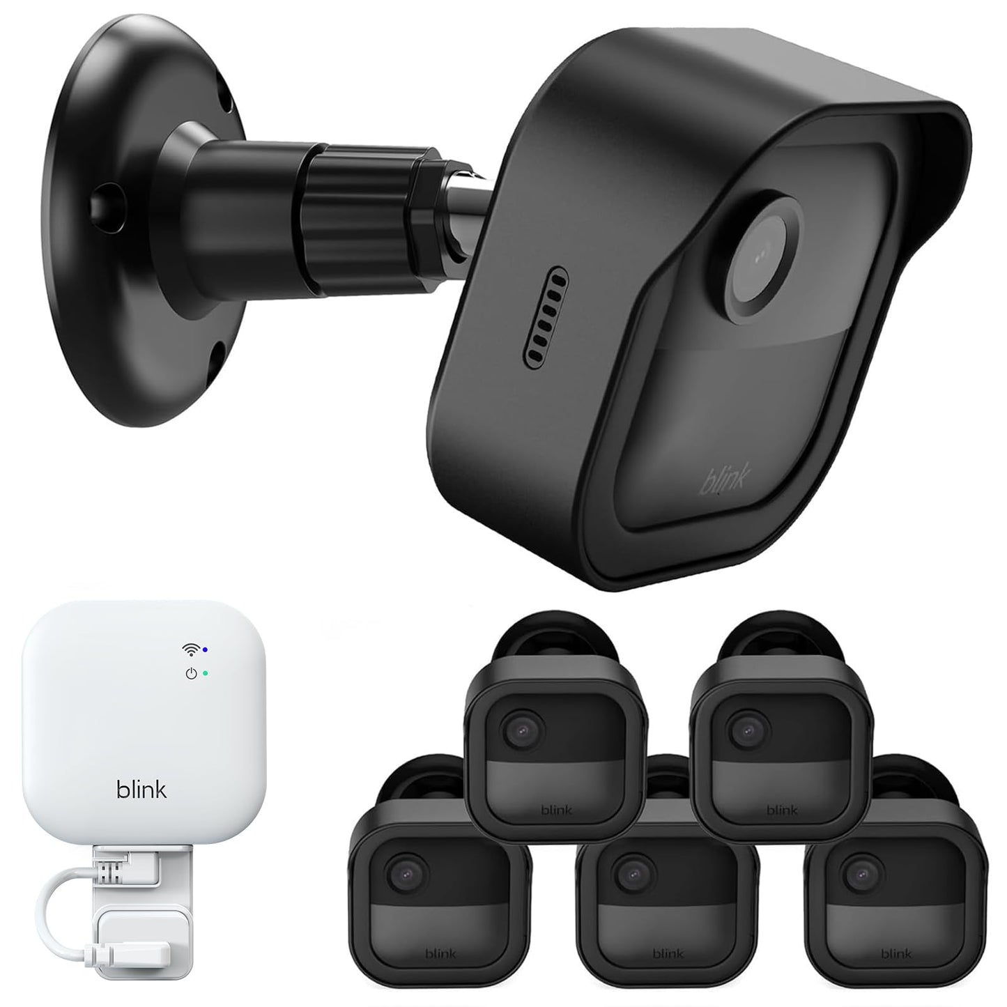 Blink Outdoor 4 (4th Gen) Wall Mount, Weatherproof Protective Cover and 360 Degree Adjustable Mounting with Blink Sync Module Outlet Mount for Blink