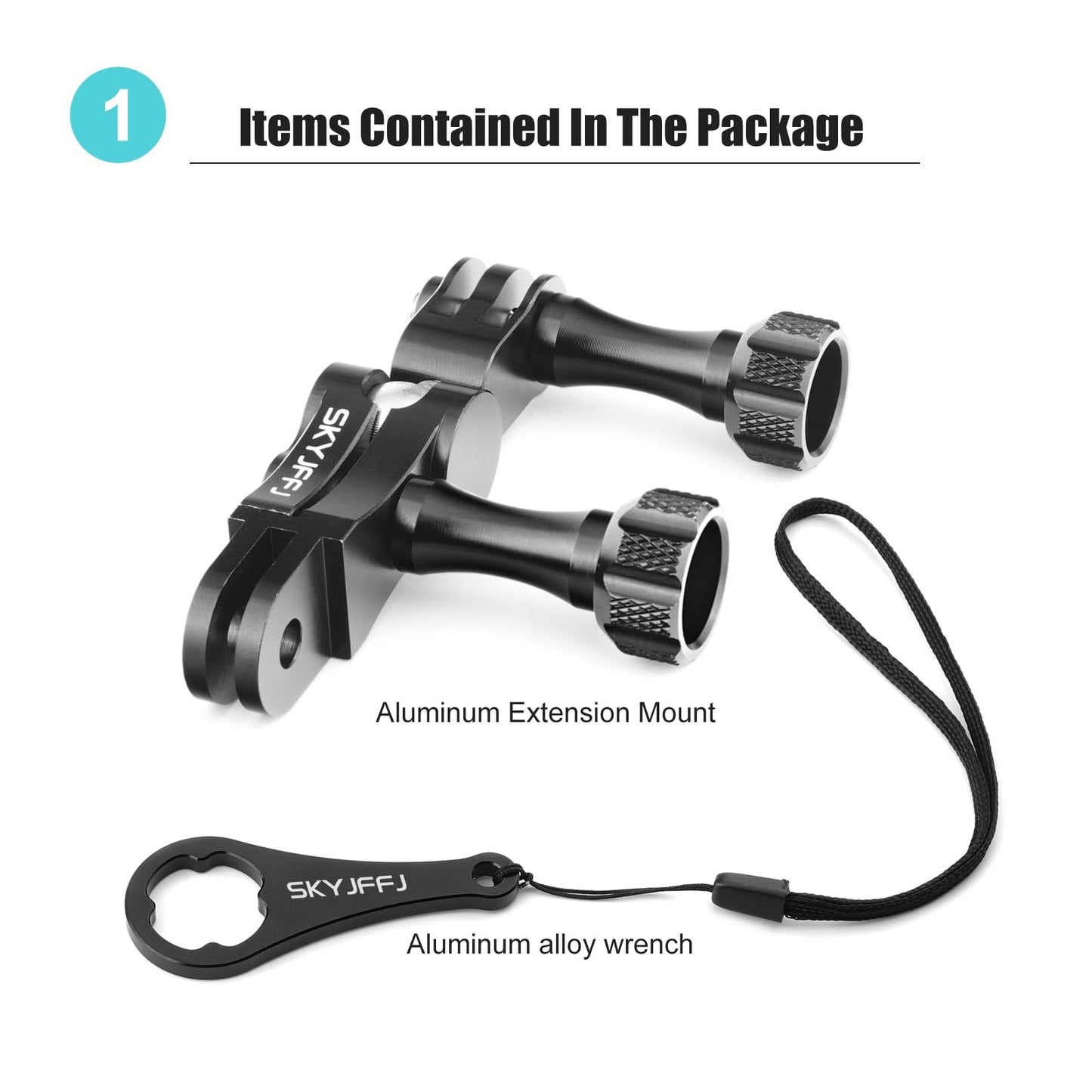 SKYJFFJ Aluminum Ball gopro Handlebar Mount, 360 Rotation and Lock Any Direction, Shock-Resistant, Compatible with Gopro Hero 13 12 11 10 9 8 DJI Osmo