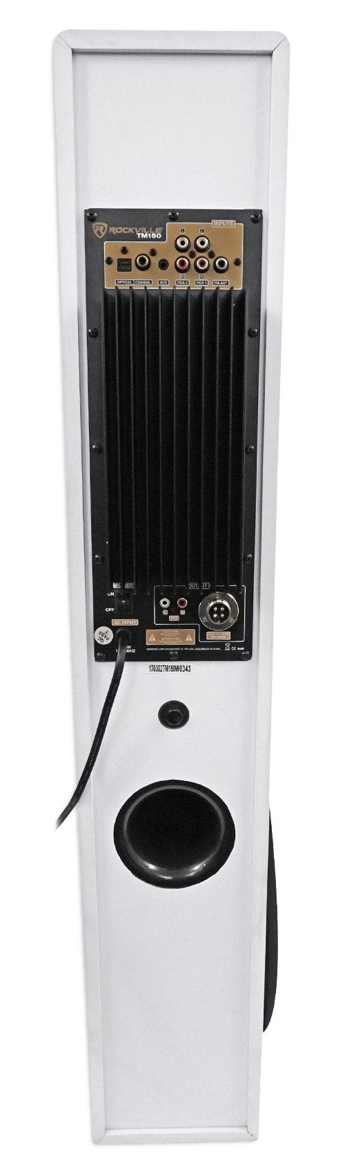 Rockville TM150W Powered Home Theater Tower Speaker System, White, 1000W, 10" Subwoofers, Bluetooth, USB/SD Playback, FM Radio, Remote Control