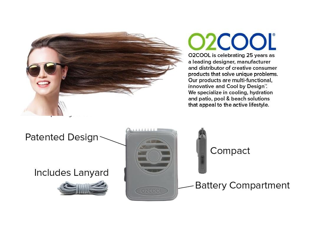 O2COOL Necklace Fan (Orange)