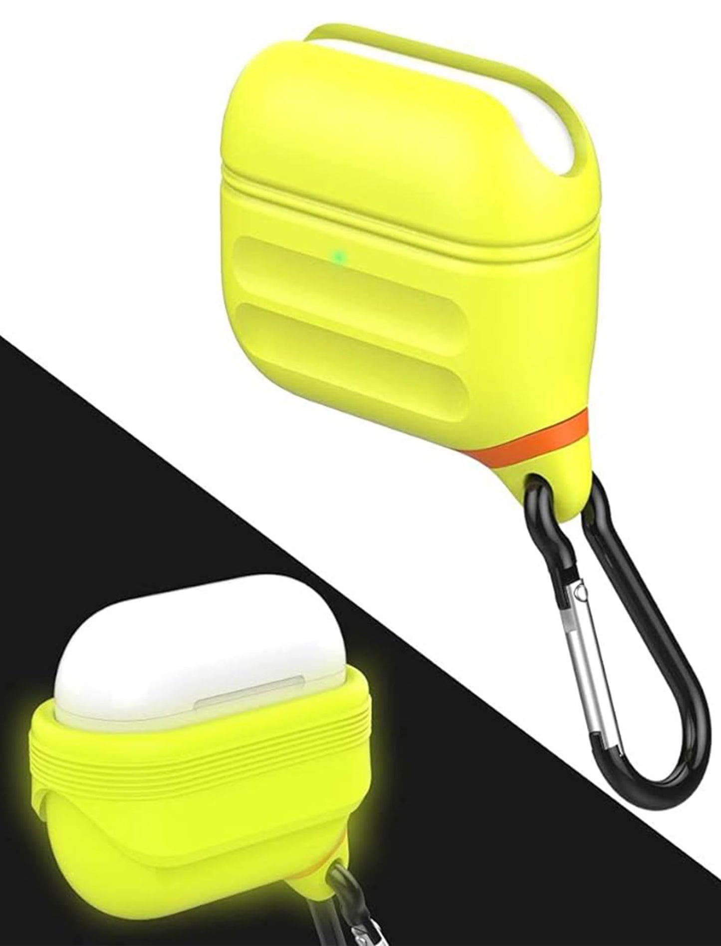 HALLEAST for AirPods 3 Case Waterproof, Front LED Visible & Support Wireless Charging, Protective Silicone Case Cover Compatible with for Apple