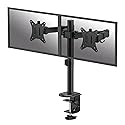 Fellowes Everyday Adjustable Dual Monitor Arm - Holds Two Screens up to 32" (inch) Weighing 19.84 lbs Each, Tilt, Swivel, Rotate, VESA 75/100, Clamp