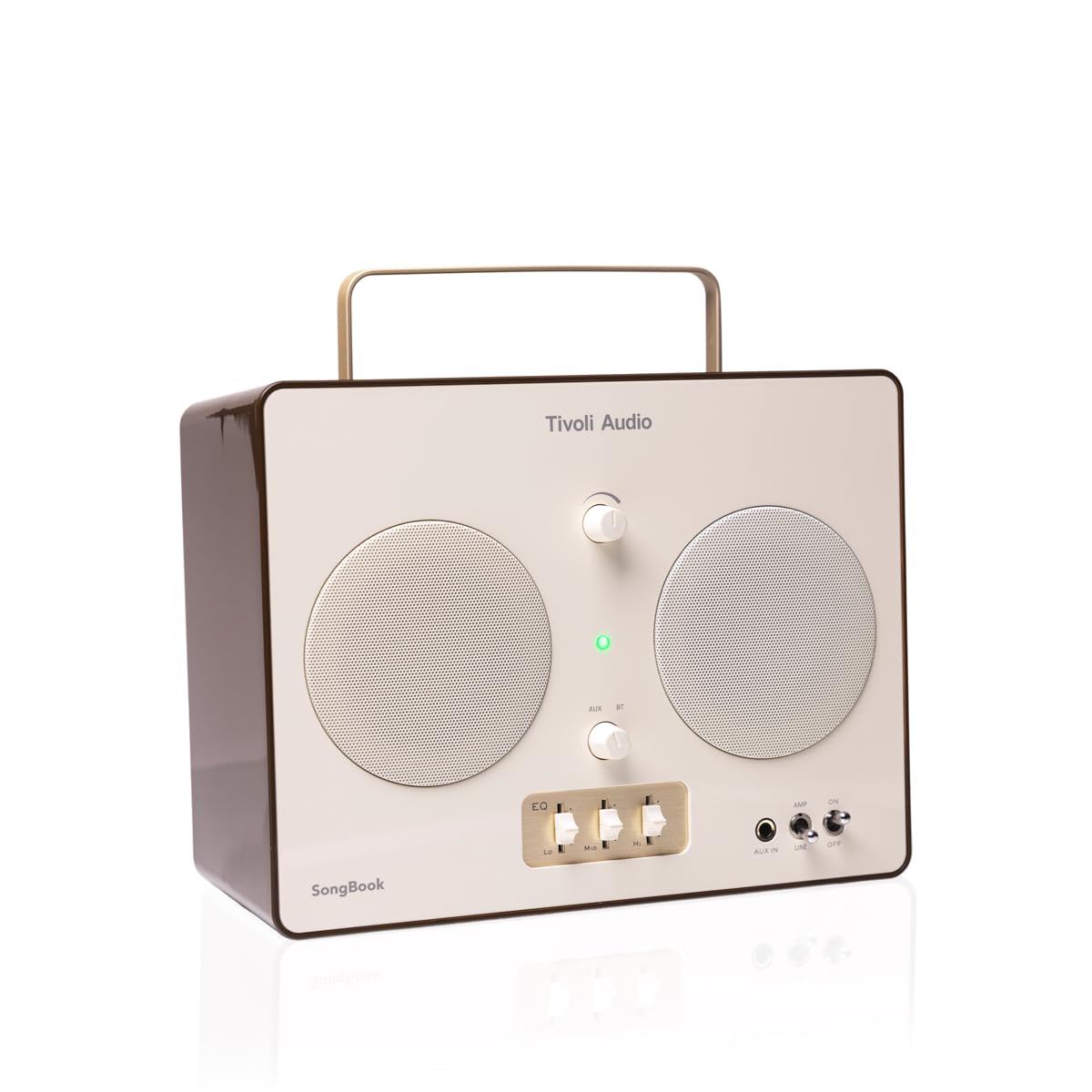 Tivoli Audio Songbook, Premium Bluetooth Sound System with 1/4" Auxiliary Input and Built-in Preamp (Cream/Brown)