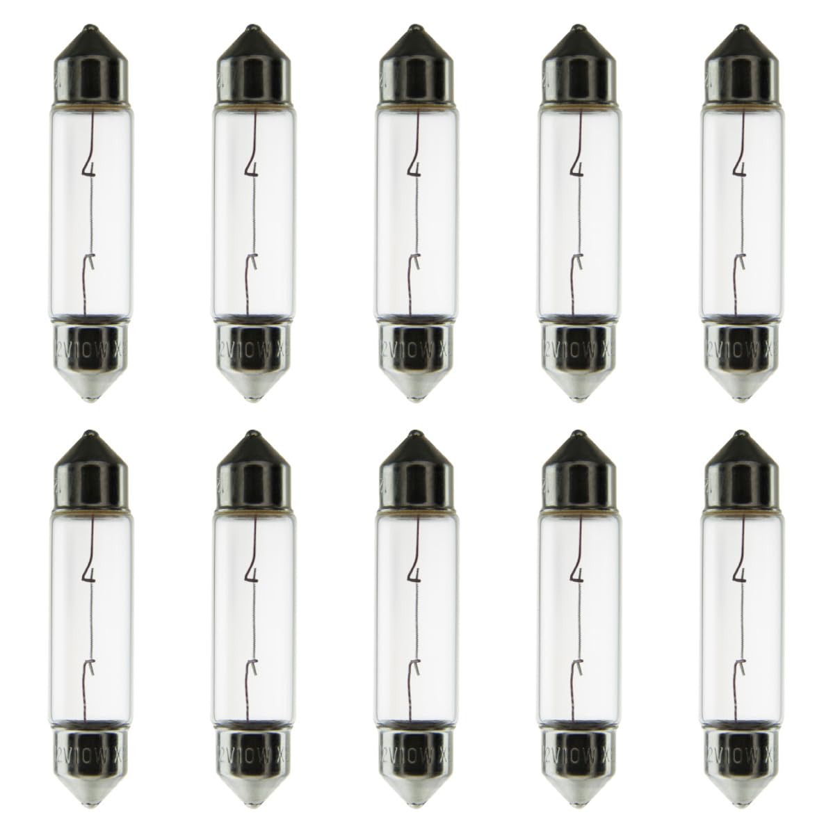 Sunlite Xelogen Wedge Base T3.25 Mini Tube Light Bulb, 10W, 12V, 120 Lumens, 20,000 Hours, Clear, Low Voltage Landscape Lighting, T3 Wedge Base Bulbs