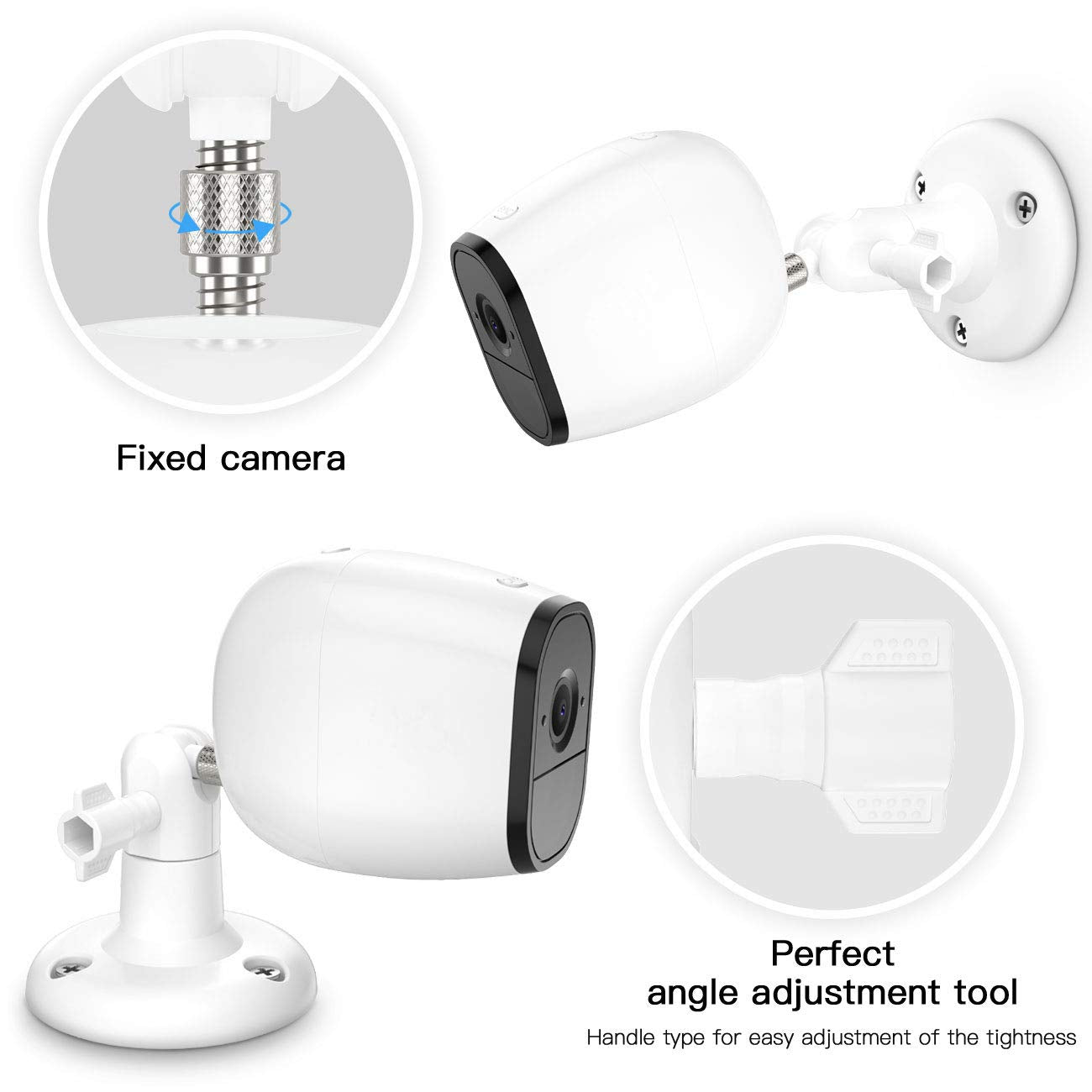 HOLACA Security Wall Mount- Compatible with eufyCam 2C 2C Pro E and 2, Wyze Cam Outdoor, Arlo Pro 4 Pro 3 Pro 2, Arlo Ultra Ultra 2,Ring Stick Up Cam