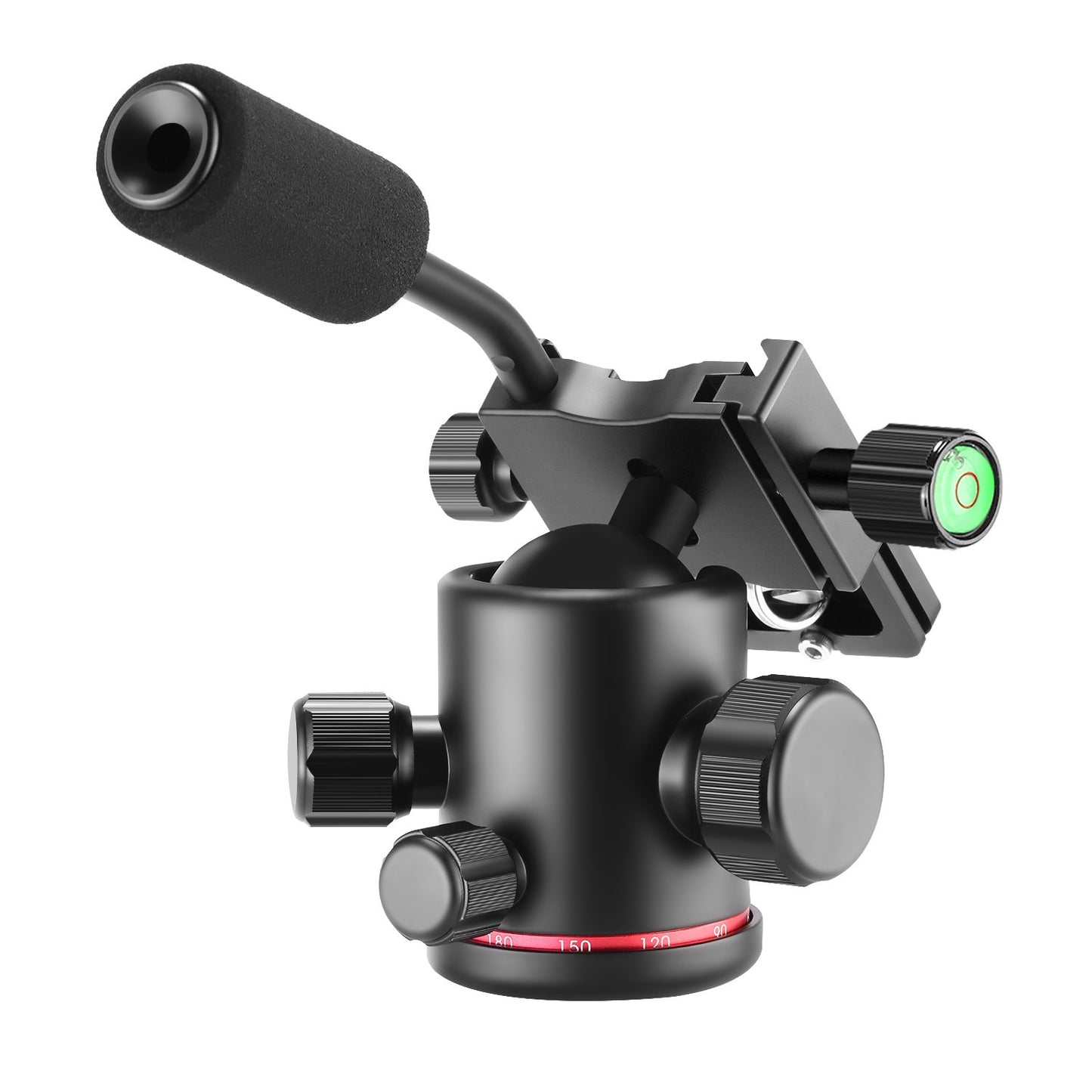 Neewer Heavy Duty Camera Tripod Ball Head with Handle and 1/4 inch Quick Shoe Plate, 360 Degree Panoramic Head for Tripod, Monopod, Slider, DSLR