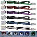 Digital Restock - 6 Home Theater Speaker Cables for Sony Samsung Etc / 4.2mm Connectors/Includes Tool-Free Wire Crimp Splices.