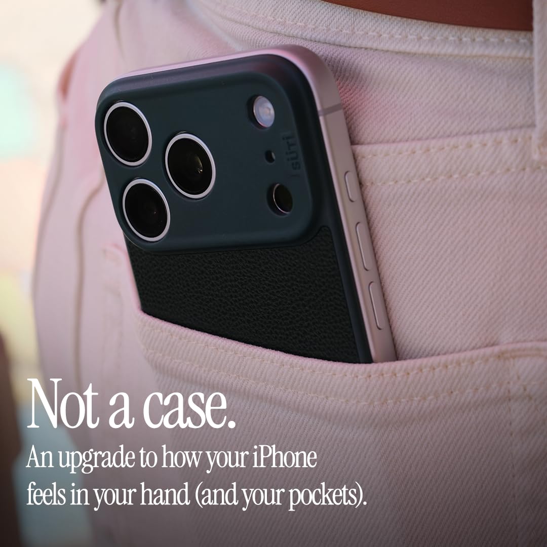 PhoneBack Cover - Not Your Typical Case - Suti MagSafe Compatible Magnetic Back Cover for iPhone 17 Pro Max - Ultra-Thin Slim Protection, Raven Black