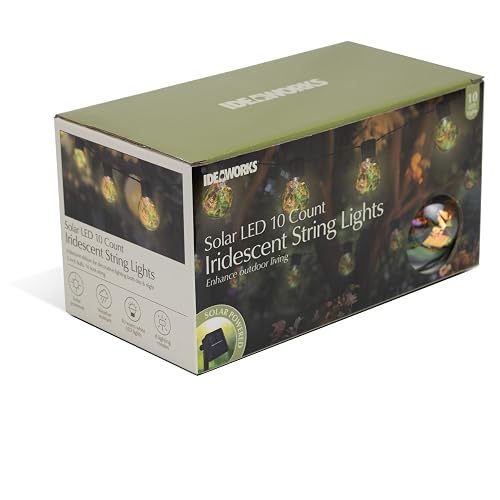 Ideaworks Solar Iridescent String Lights - 10ct Large
