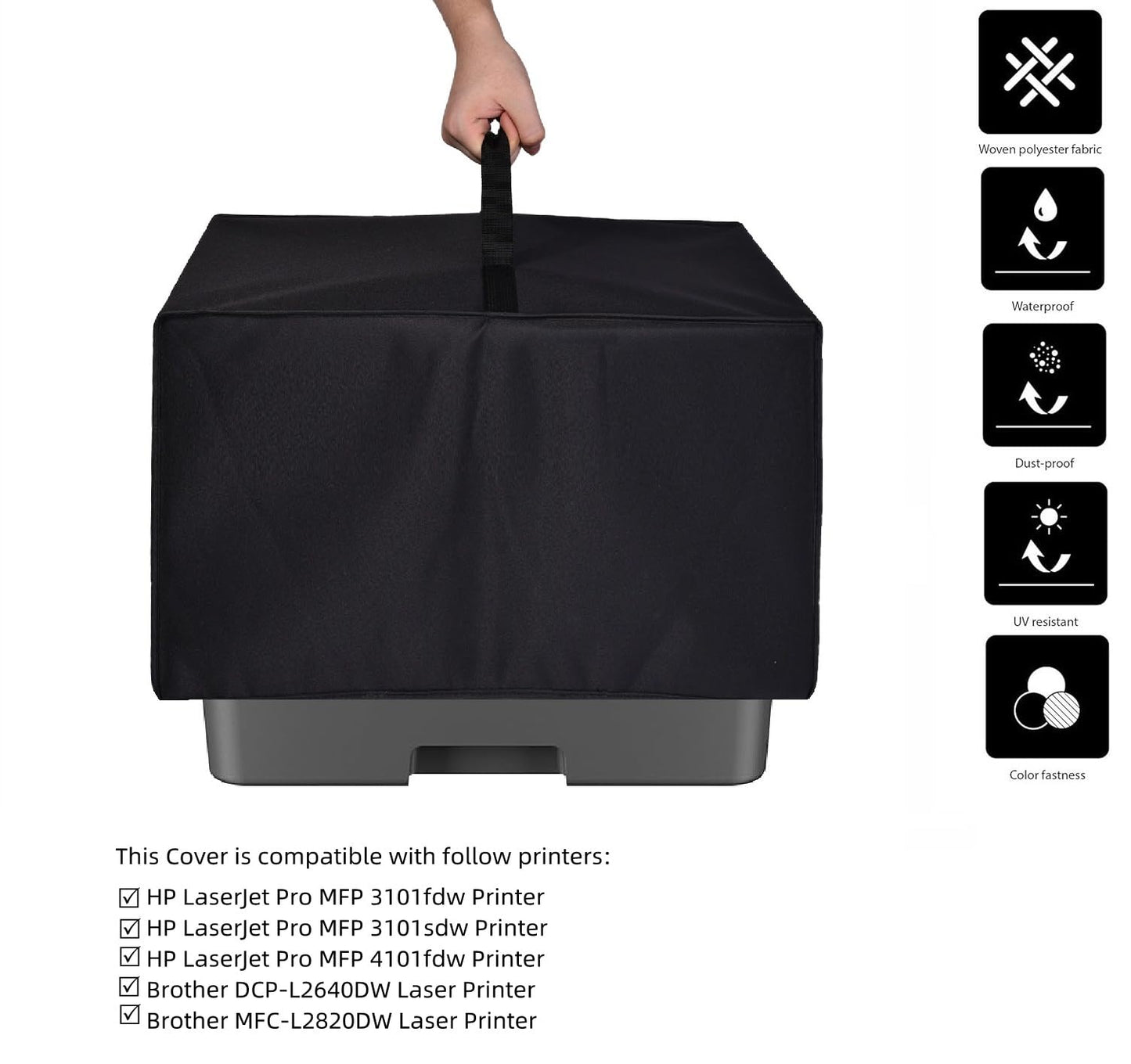 AF-WAN Dust Cover for Printer-Waterproof,Compatible With HP LaserJet Pro MFP 3101fdw/MFP 3101sdw/MFP 4101fdw Printer/Brother DCP-L2640DW/MFC-L2820DW