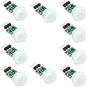 MTDELE 10Pcs Pir Sensor Am312 2.7V to 12v Mini Motion Sensor Pyroelectric Human Infrared Sensor Module