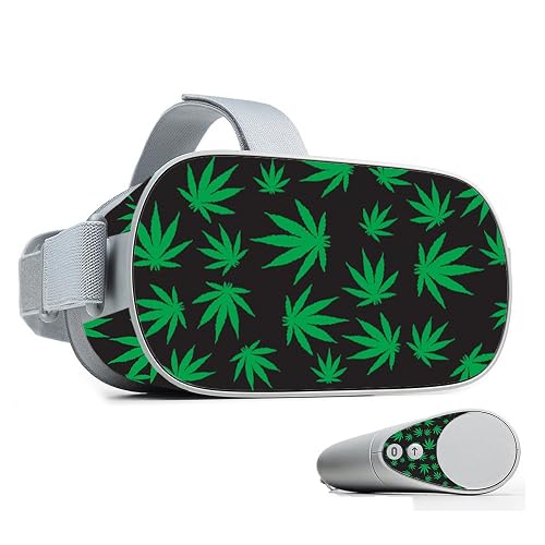MightySkins Skin Compatible with Oculus Go Mobile VR - Marijuana | Protective, Durable, and Unique Vinyl Decal wrap Cover | Easy to Apply, Remove