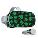 MightySkins Skin Compatible with Oculus Go Mobile VR - Marijuana | Protective, Durable, and Unique Vinyl Decal wrap Cover | Easy to Apply, Remove