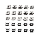 bnafes Mini USB Type B Female Port 5-Pin 180 Degree SMD SMT PCB Jack Socket - (25 Pcs)