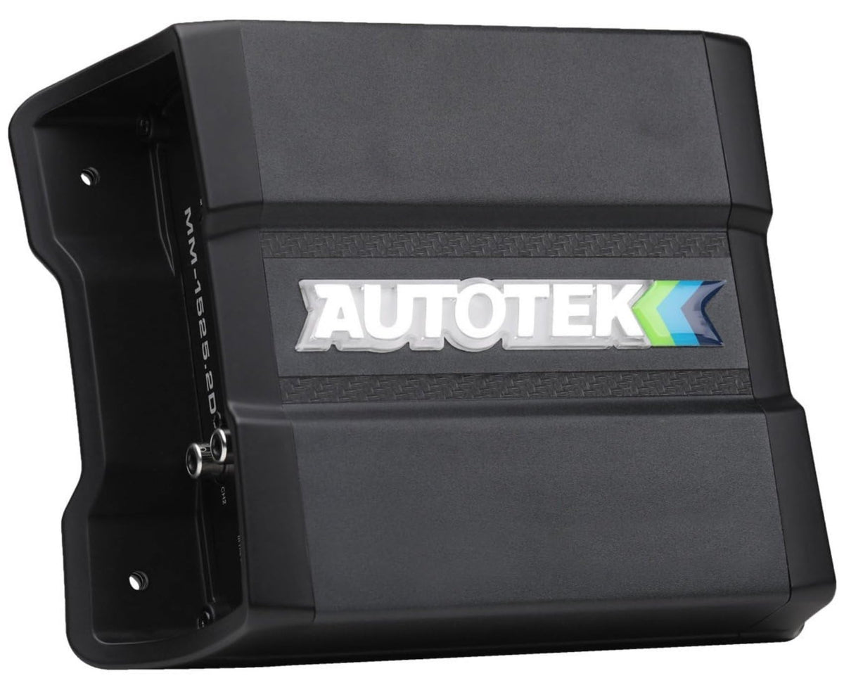 Autotek MM-1525.2D Mean Machine 1500W 2-Channel Class D Amplifier, Compact Bridgeable, 2 Ohms