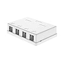 Networx® 4-Port Ethernet Keystone Jack Surface Mount Box, Unloaded, White