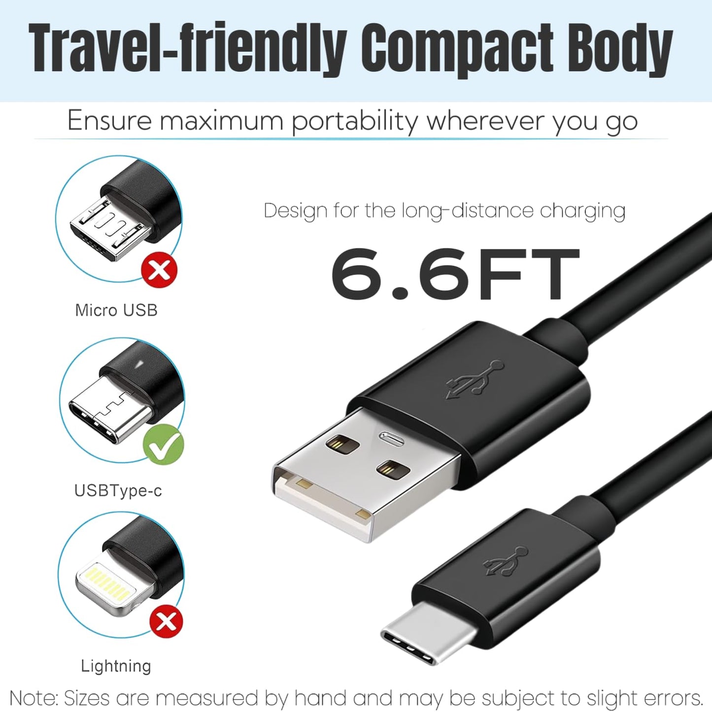 Qnanw USB C Charger Cable Compatible with for Jitterbug Lively Smart 3rd Generation, Jitterbug Flip 2nd Generation USB Wall Charging Type C Charger