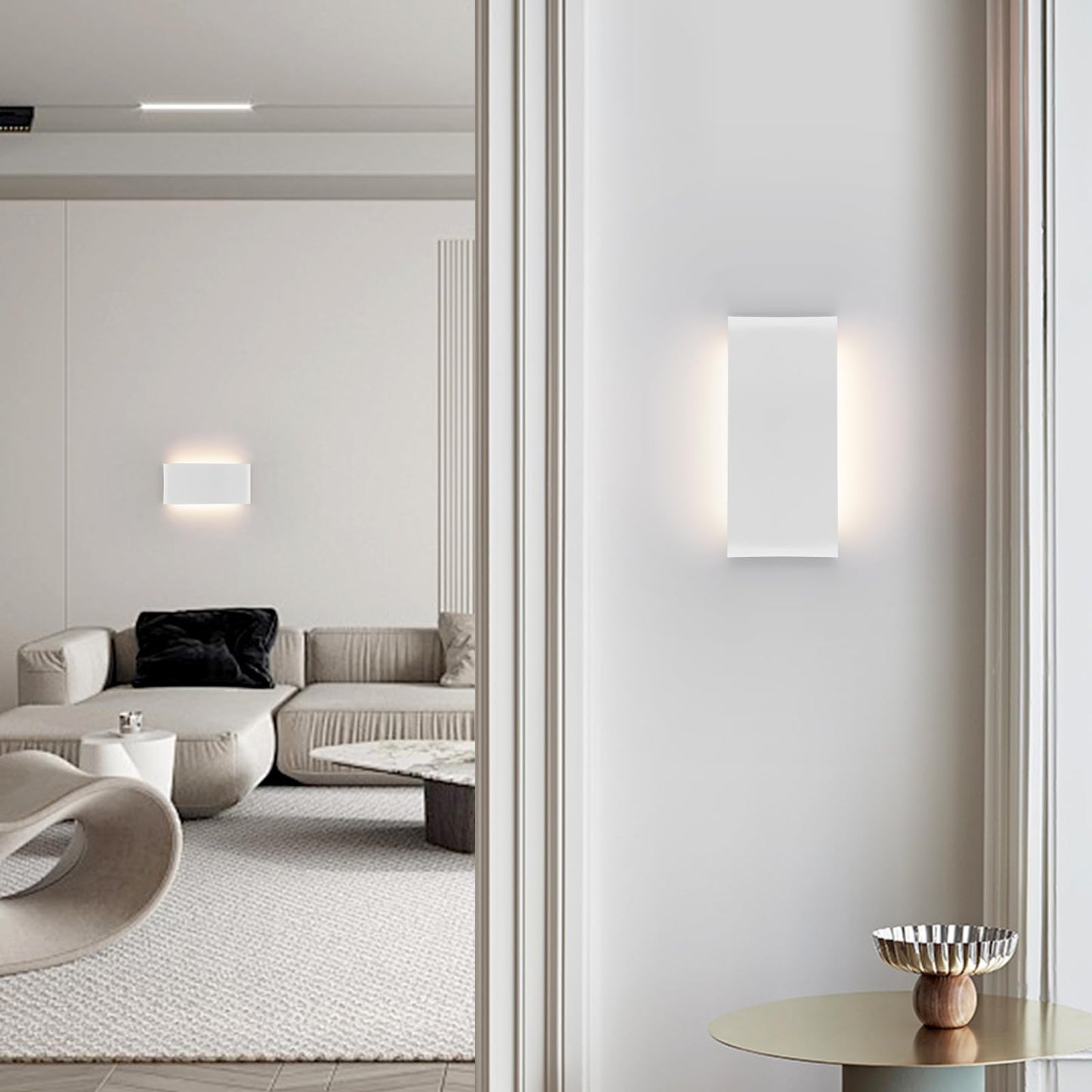 Mille Luckiole 11 Inch Hallway LED Wall Light,Dimmable 3000K-6500K 5 Color Selectable,Modern LED Sconce Wall for Stairwell,Bedroom,and Bathroom Vanity