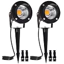 ELEGLO 18W Low Voltage Landscape Lighting LED Spotlight Outdoor 12V~24V AC/DC Waterproof Landscape Lights Spot Lights for Yard with Spiked Stake Warm