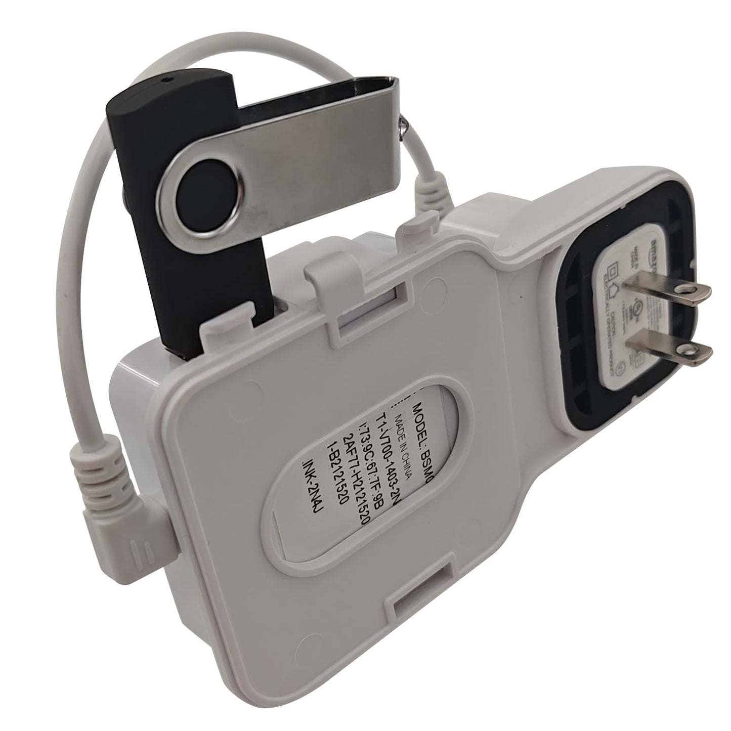 VIECAM 128GB USB Flash Drive and Outlet Wall Mount for Blink Sync Module 2: Space-Saving and Easy-Move Mount Bracket Holder for Blink Outdoor Indoor