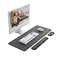 Vaydeer Wrist Rest for Keyboard and Mouse with Desk Mat, 3-in-1 Computer Ergonomic Wrist Support Set, Memory Foam Extended Desk Pad for Typing