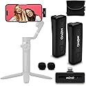 Movo Wireless Mini DI Duo Wireless Microphone - iPhone Video Recording Mic with Lavalier Mic, 10 HR Battery, 164FT Range