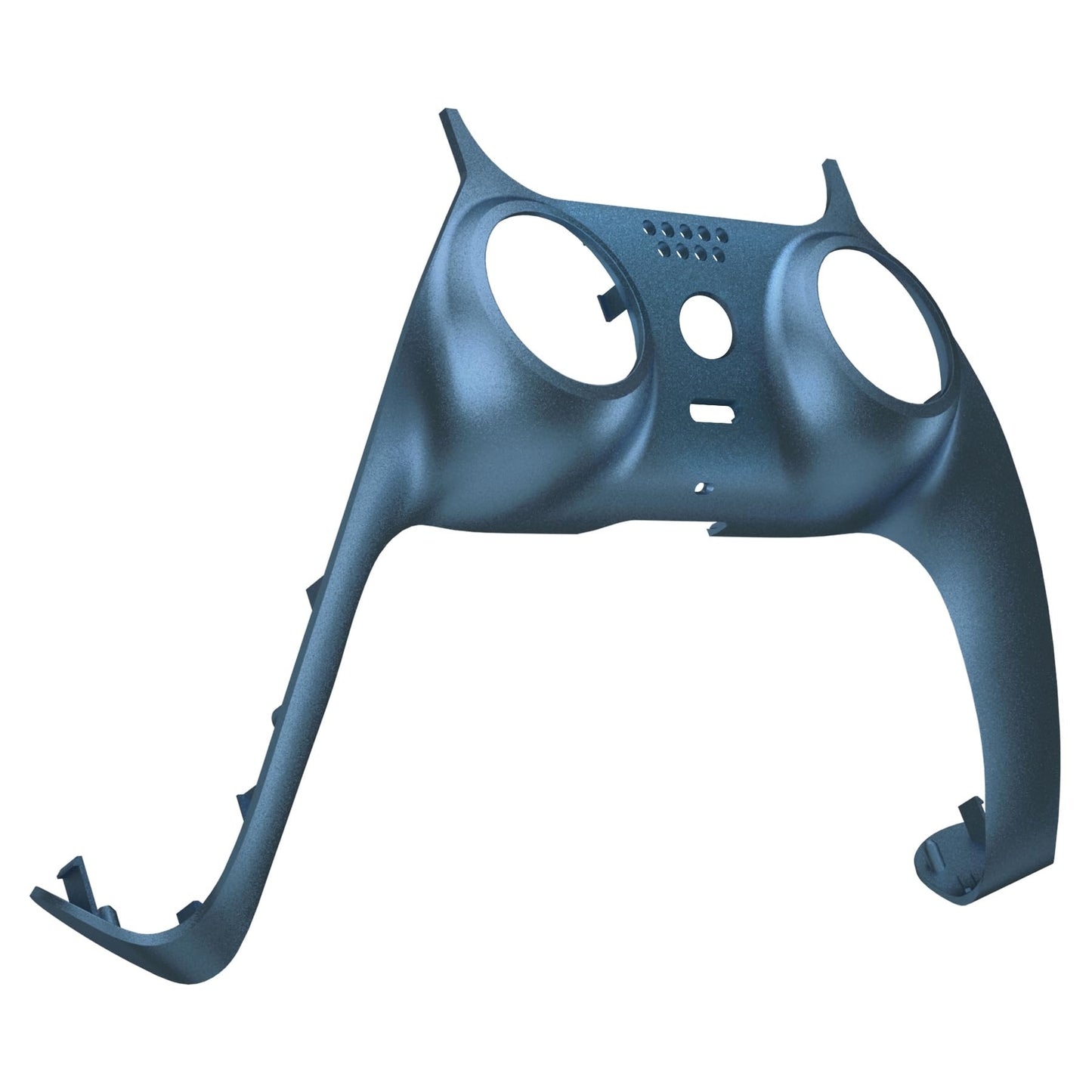 eXtremeRate Metallic Regal Blue Decorative Trim Shell Compatible with p s 5 Controller, DIY Replacement Clip Shell, Custom Plates Cover Compatible