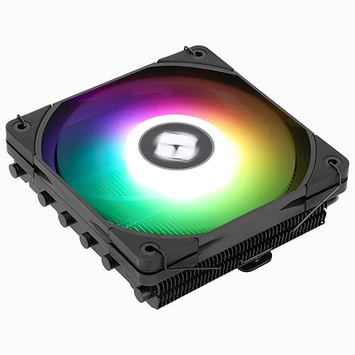Thermalrlght AXP120-X67 Black ARGB Low Profile CPU Air Cooler with Quite 120mm TL-C12015B-S PWM Fan, 6 Heat Pipes, 67mm Height, for AMD AM4 AM5/Intel