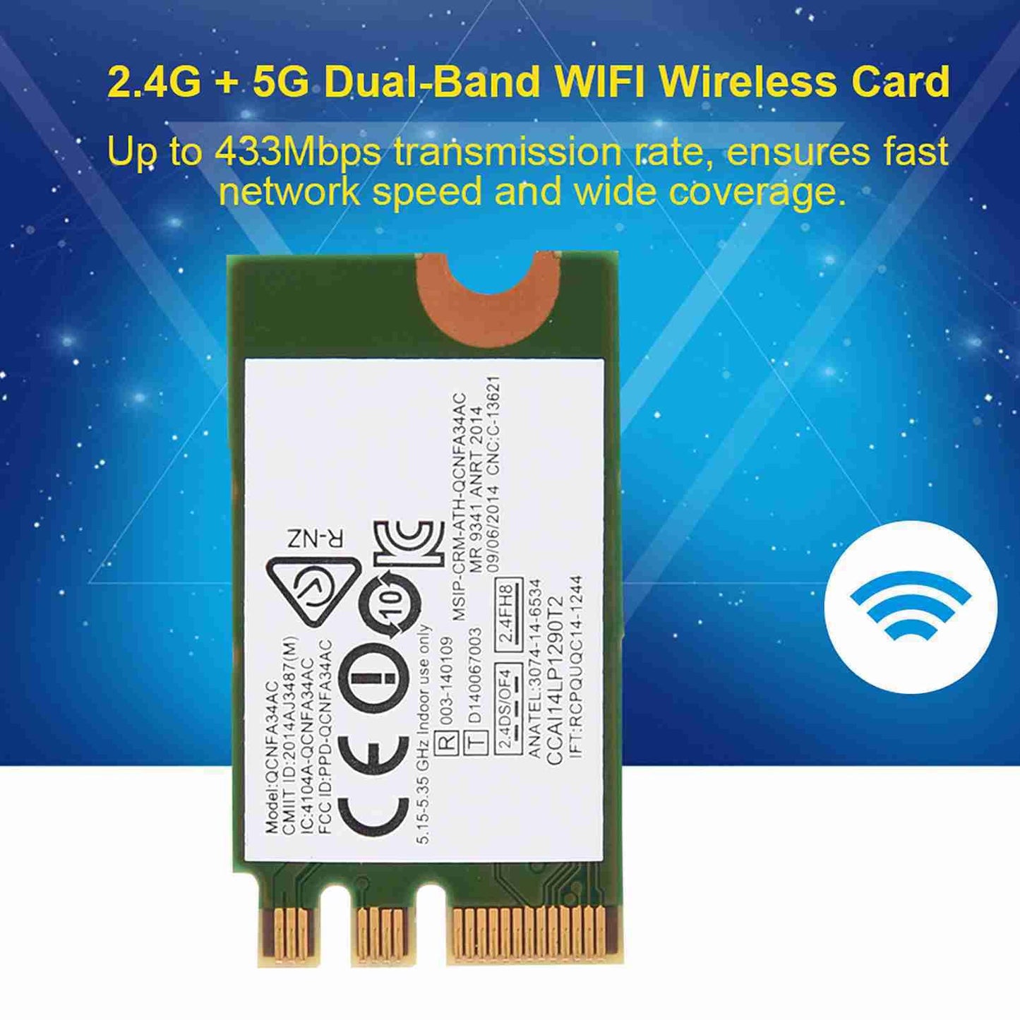 NGFF/ M2 Card, 802.11A/ C 2.4G/ 5G Dual Band Mini Card for/DELL/Asus/Toshiba/Hasee/