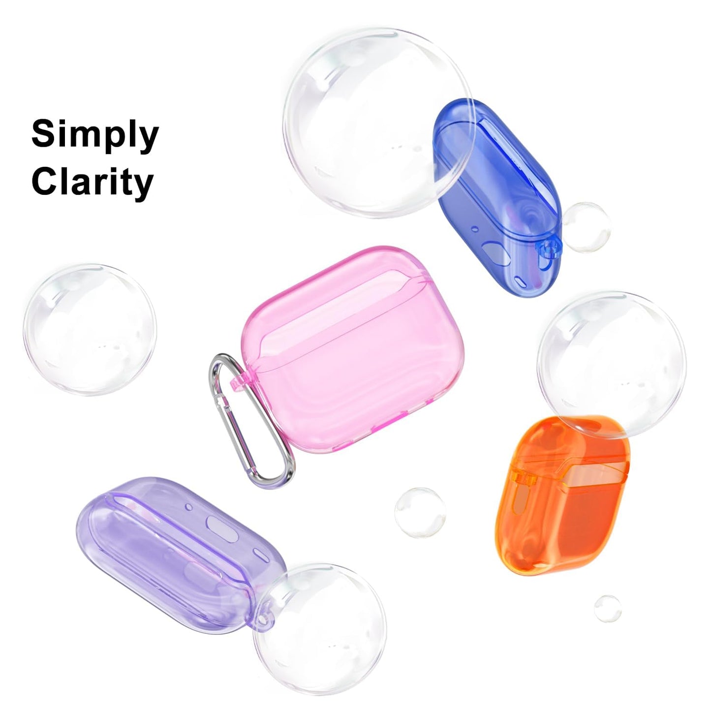 LoeoeL for Airpods 3 Case Clear, Transparent Silicone Cute Girly Airpods 3rd Generation Case with Keychain, Hard Shell Plastic Airpods Cover