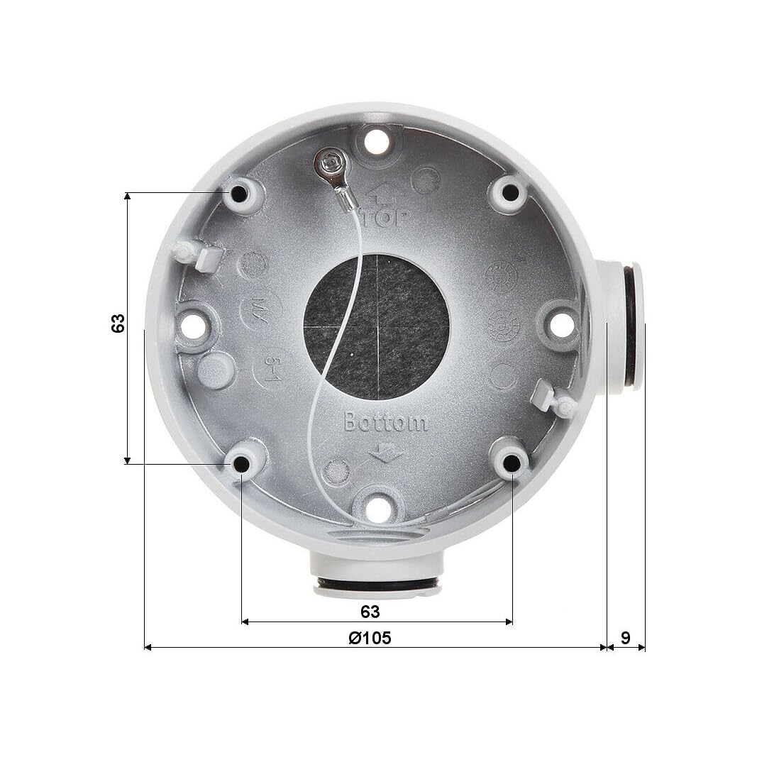 DS-1260ZJ Aluminum Alloy Junction Box for Hikvision Bullet Camera, White, Pack of 1