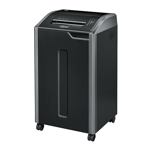 Fellowes Powershred 425Ci 100% Jam Proof Commercial Grade Manual 30-Sheet Cross-Cut Paper Shredder, TAA Compliant (38425), Black