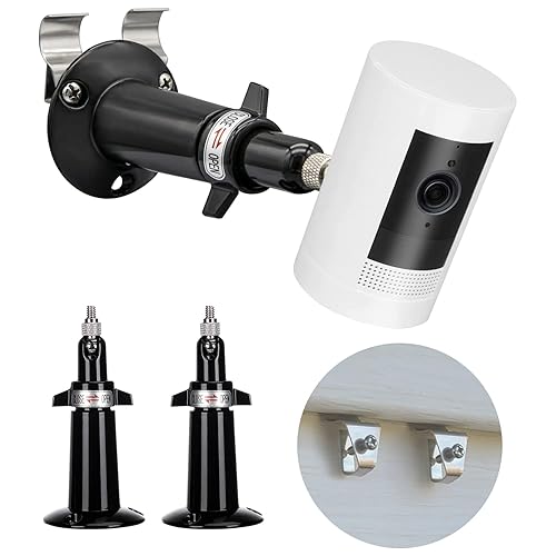 Haoyou Vinyl Siding Wall Mounts for Ring Stick Up Cam Battery & Ring Outdoor Cam Plus/Wyze/Eufy/Arlo Camera, No Drill 360 Degree Adjustable, Home