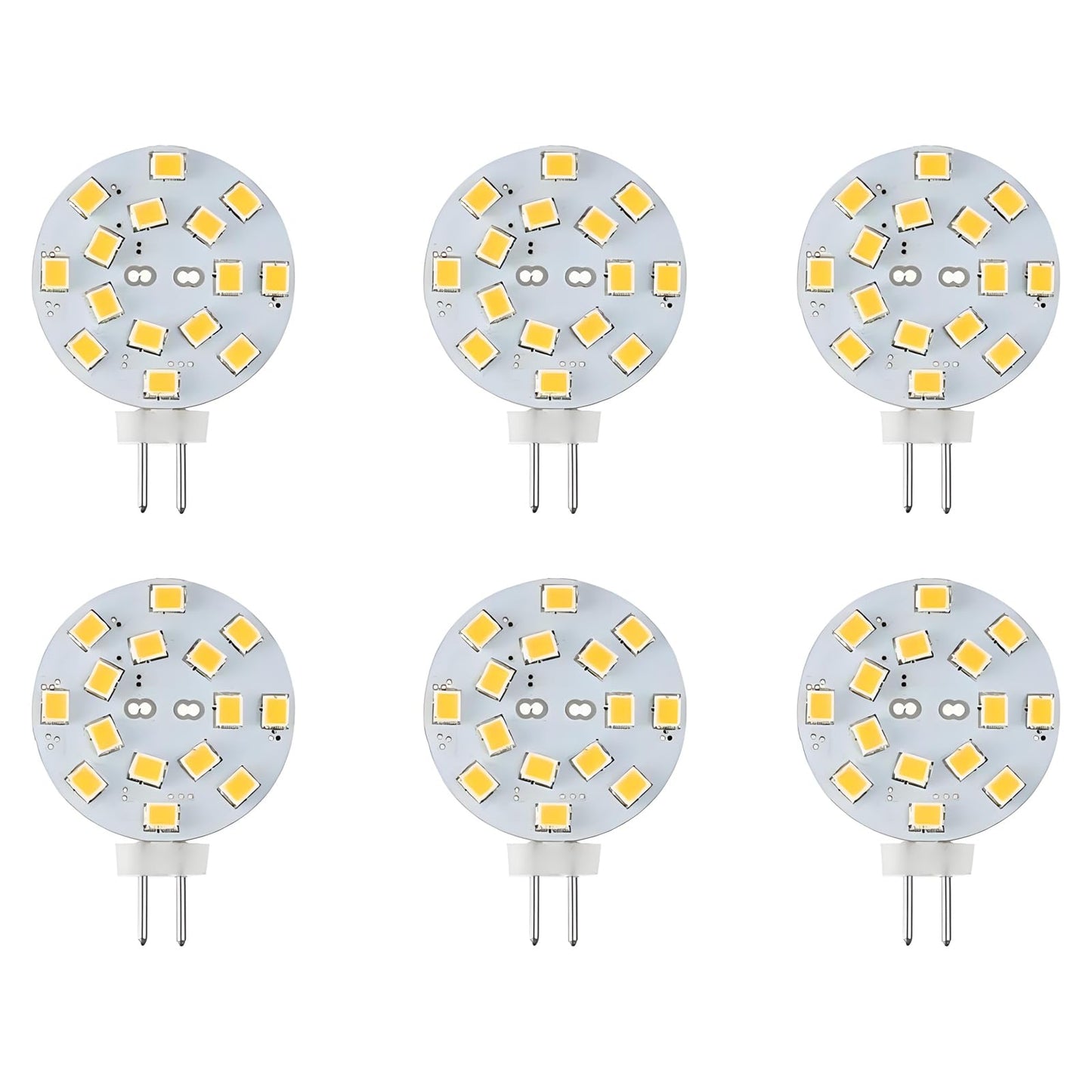 Makergroup 12V G4 LED Bulb 3W Bi-Pin LED Disc Light Bulb 20-30 Watt Equivalent Daylight White 6000K for Puck Lights in RV Trailers Campers Automotive
