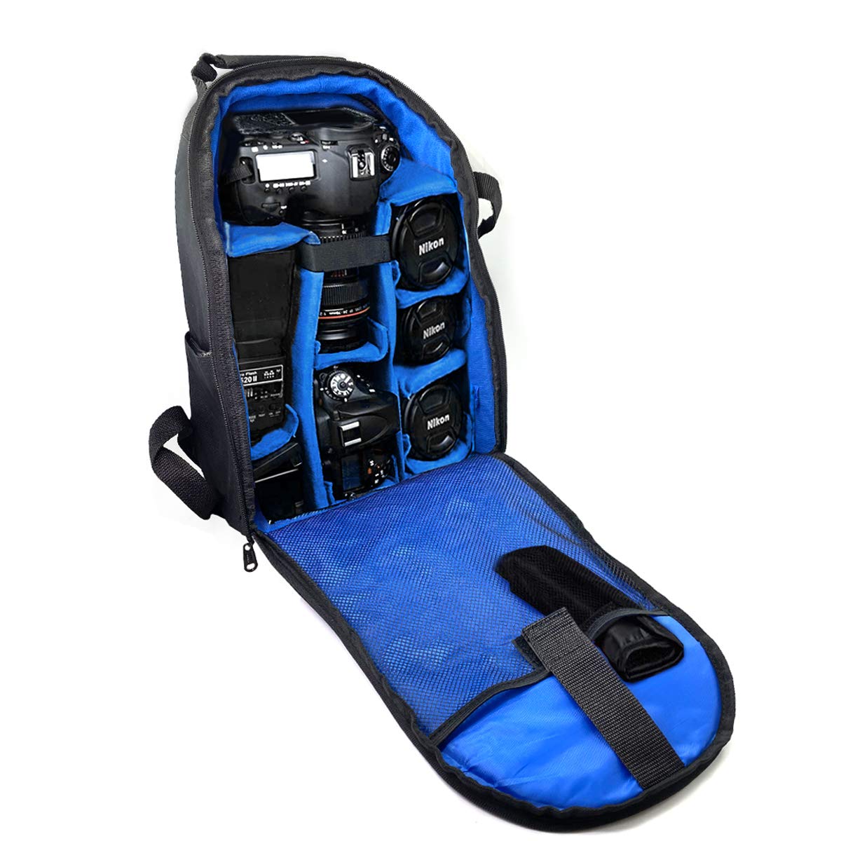 Acuvar Padded Camera Backpack DSLR Camera Bag with Customizable Interior Padding and Rain Cover for Digital Cameras Compatible With Canon Nikon Sony