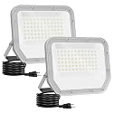 ELEKICO 2 Pack Super Bright 6500k 10000lm LED Flood Lights Outdoor,100w Led Outside Lights for Yard Outdoor Waterproof Work Lighting Floodlight