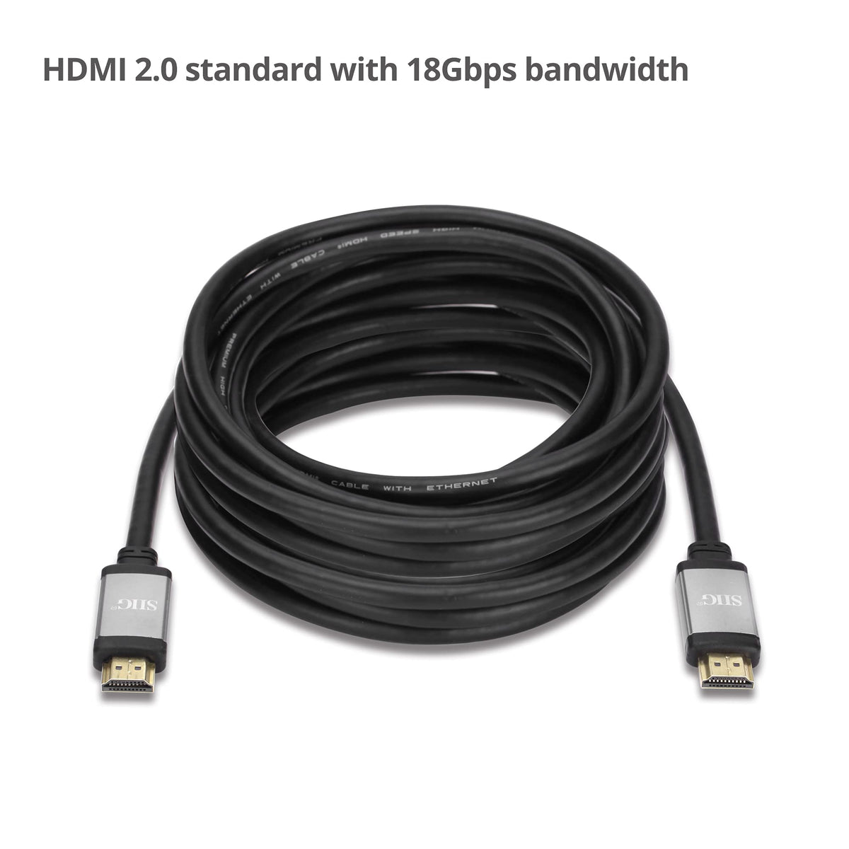 SIIG HDMI 2.0 Cable, 4K60, HDR, 16ft, CB-H20V11-S1