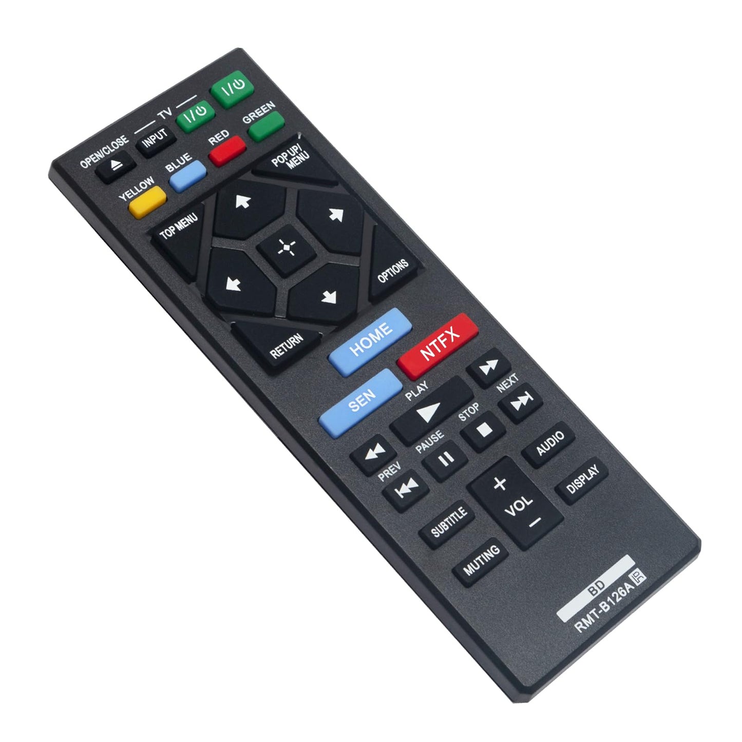 Replaced Blue Ray Remote fit for Sony Blu-Ray Disc DVD Player RMT-B126A BDPBX620 BDP-S1200 BDPS1200 BDP-S2200 BDP-S5200 BDPS5200 BDP-S5200/D BDPS5200D