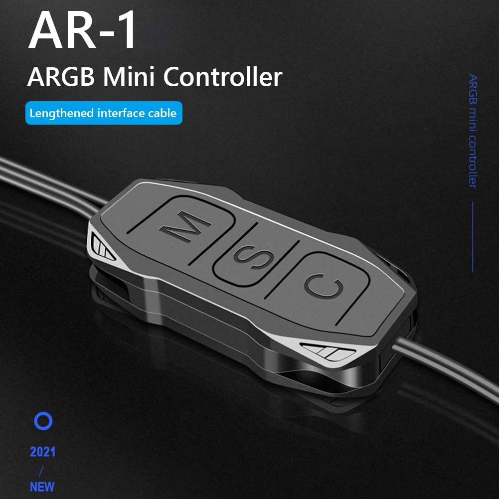 3Pin ARGB Controller 5V Aura RGB Controller Plastic SATA Power Supply Light Stripe Remote Controller