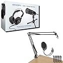 Zoom ZDM-1 Podcast Mic Pack with GFWMICBCBM1000 Microphone Boom Arm and Microphone Pop Filter