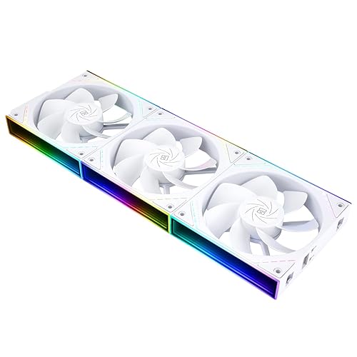 Thermalright TL-M12QRW X3 Case Fan Wireless Splicing CPU Cooler Comes with ARGB Mirror Light Effect,PC PWM Silent Cooling with 1500RPM Speed,Building