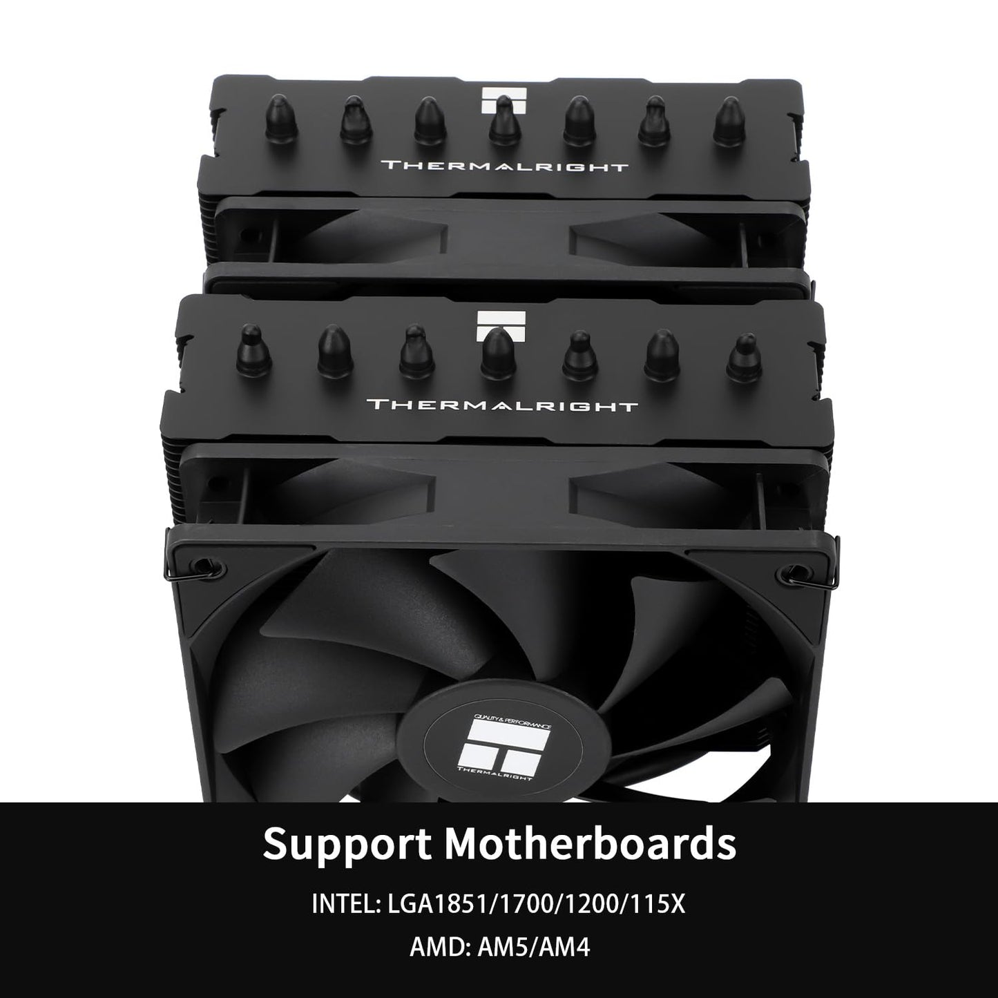 Thermalright Phantom Spirit 120 SE Black CPU Cooler,Dual TL-C12B V2 PWM Fans and Double Towers, 7 Heat Pipes Heatsink Cooler,for AM4/AM5&Intel