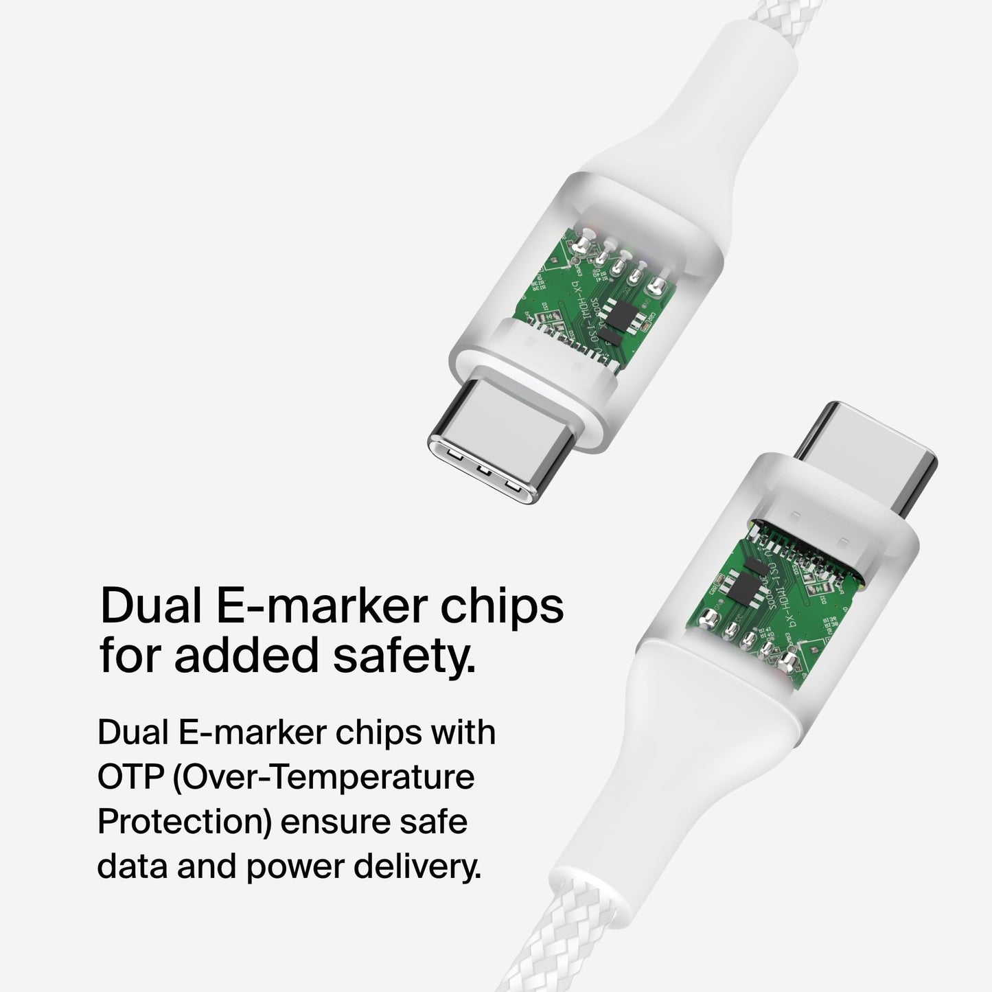 Belkin BoostCharge USB-C to USB-C Power Cable (2M/6.6ft) Fast Charging Cable 240W Power Delivery USB-IF for MacBook Pro, iPad, iPhone 16 Series