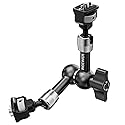 NEEWER 7" Articulating Magic Arm with 360° Ball Heads & Locating Pins for ARRI, Camera Monitor Mount with 1/4" Screws for DSLR Action Camera Monitor